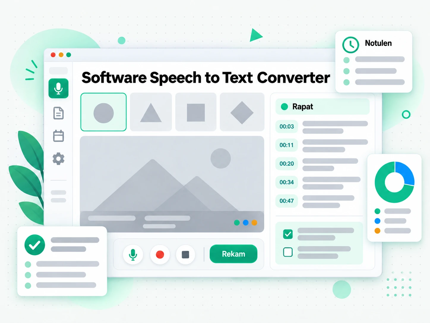 Software Speech to Text Converter mengubah transkrip menjadi catatan belajar dan rapat