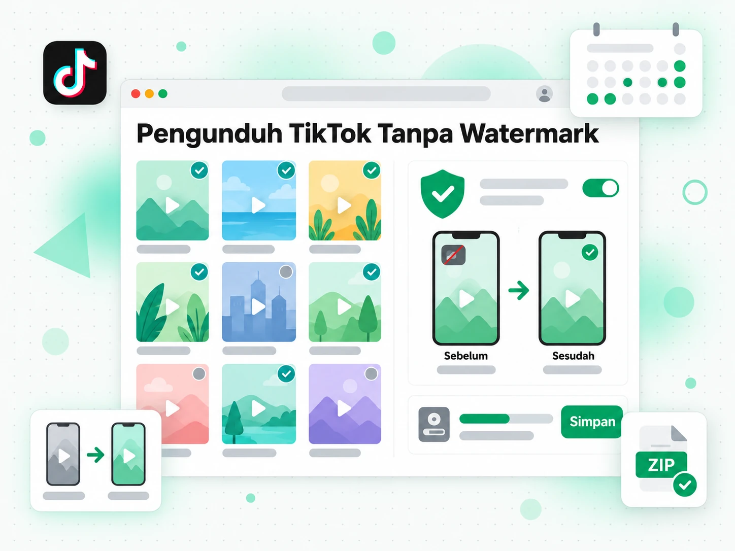Pengunduh TikTok Tanpa Watermark dipakai kreator mencadangkan video dari profil sendiri