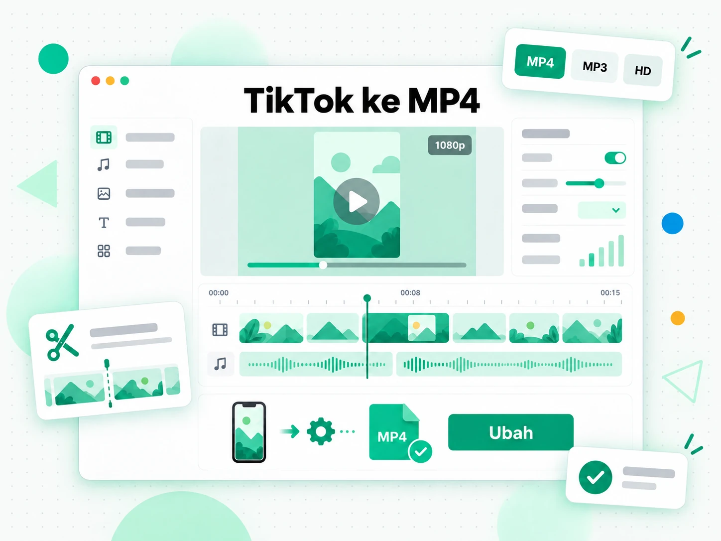TikTok ke MP4 dipakai tim marketing menganalisis materi kreatif berlisensi