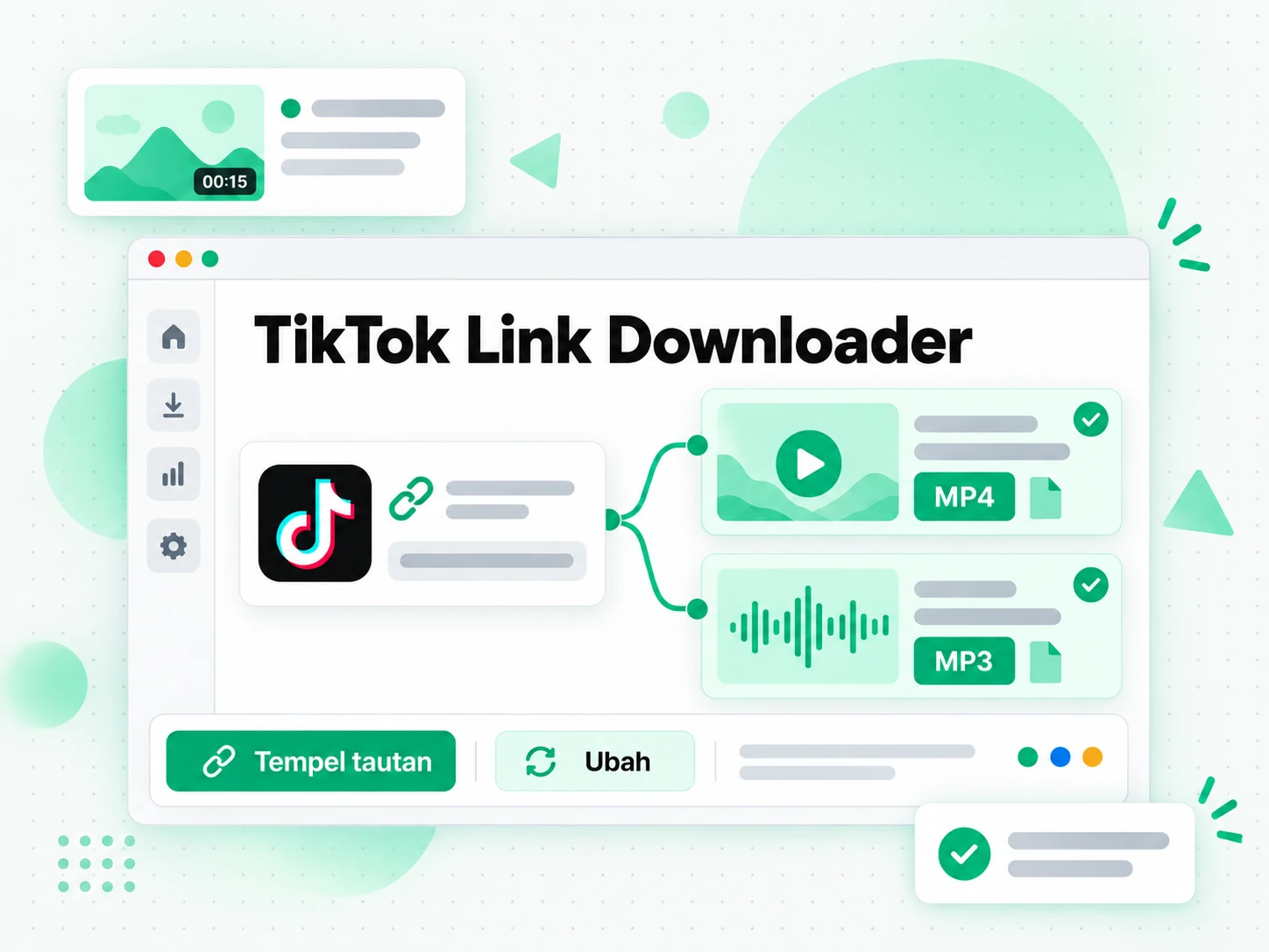 TikTok Link Downloader: menempel tautan TikTok ke pengunduh