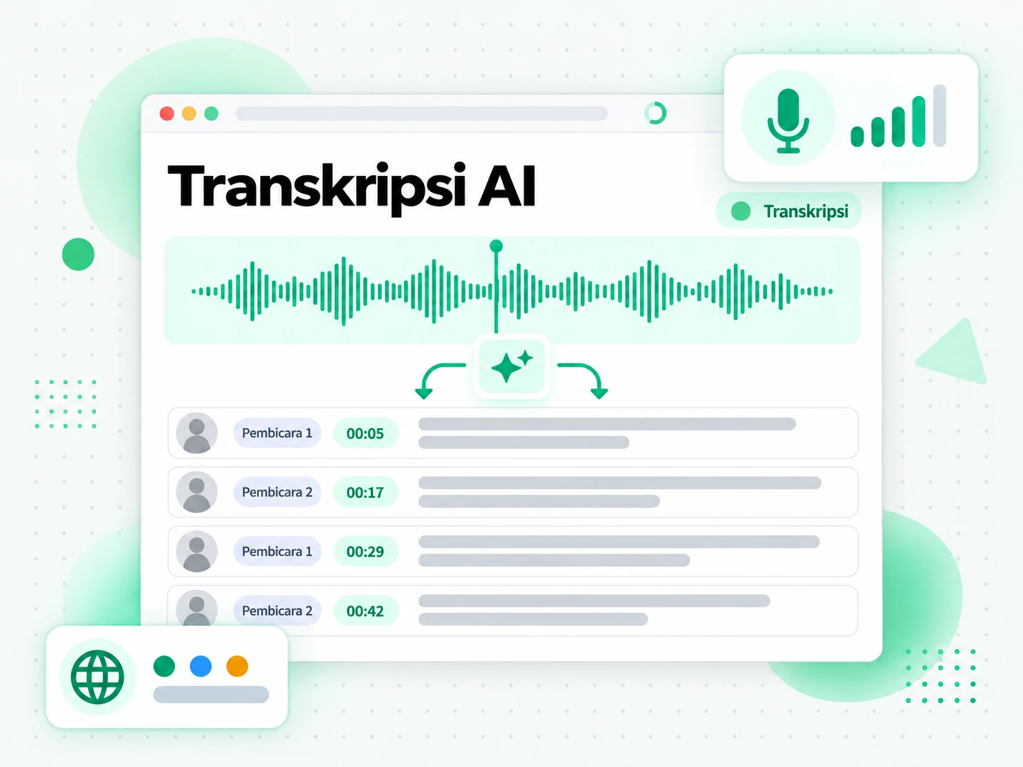 Transkripsi AI: AI mengubah ucapan menjadi transkrip bertanda waktu
