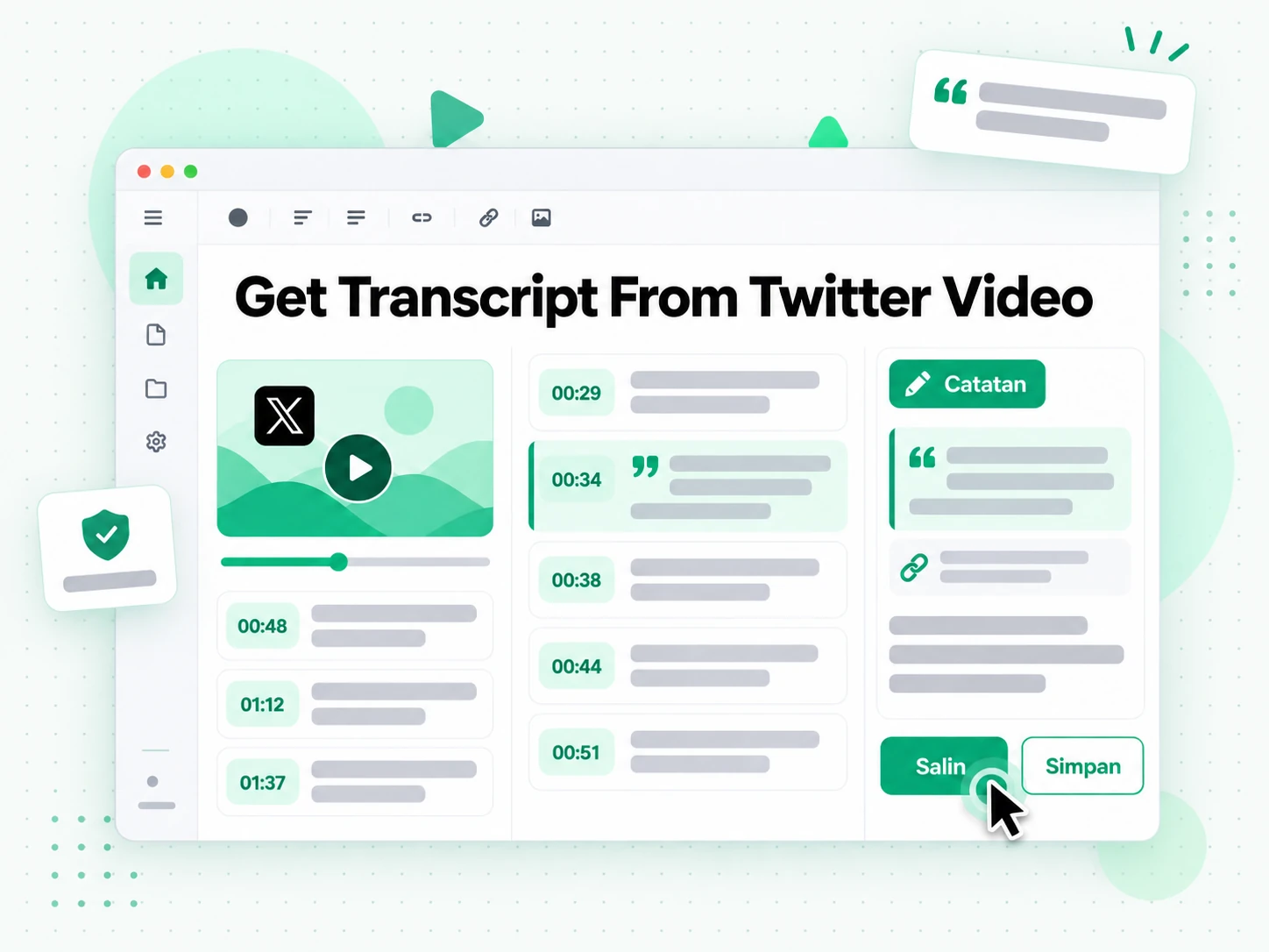 Get Transcript From Twitter Video dipakai jurnalis mengubah klip viral menjadi kutipan tertulis