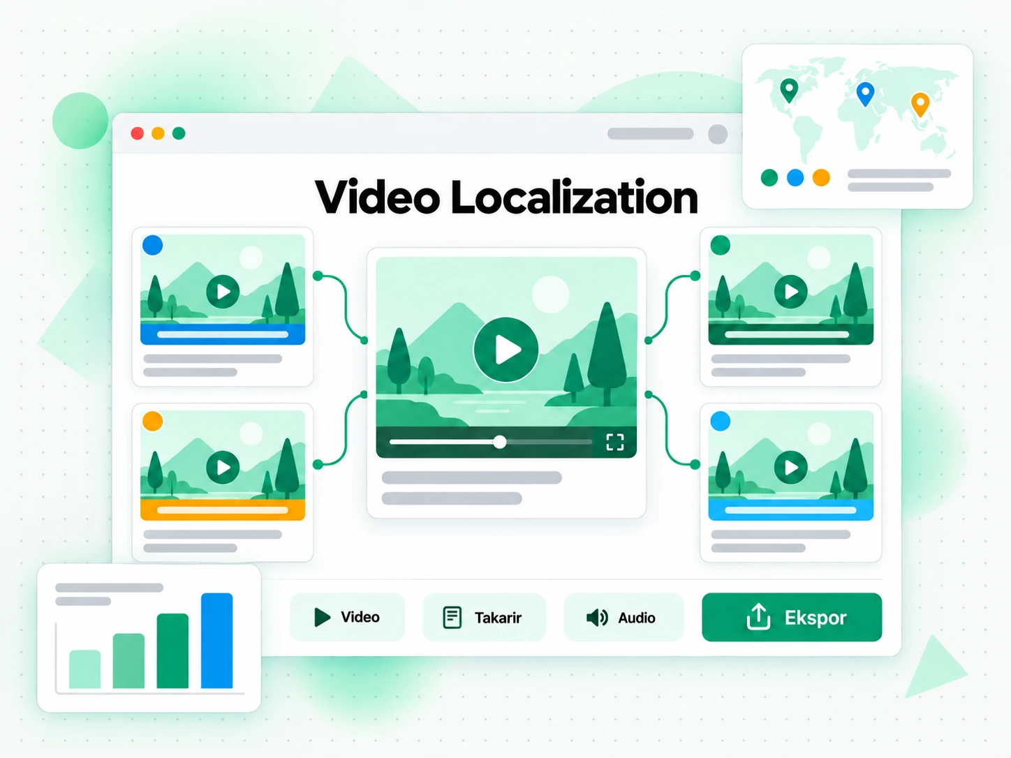 Video Localization: variasi iklan yang dilokalkan dari satu transkrip video