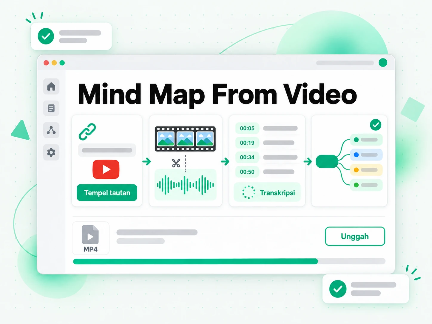 Mind Map From Video: menempel tautan video ke pembuat mind map video