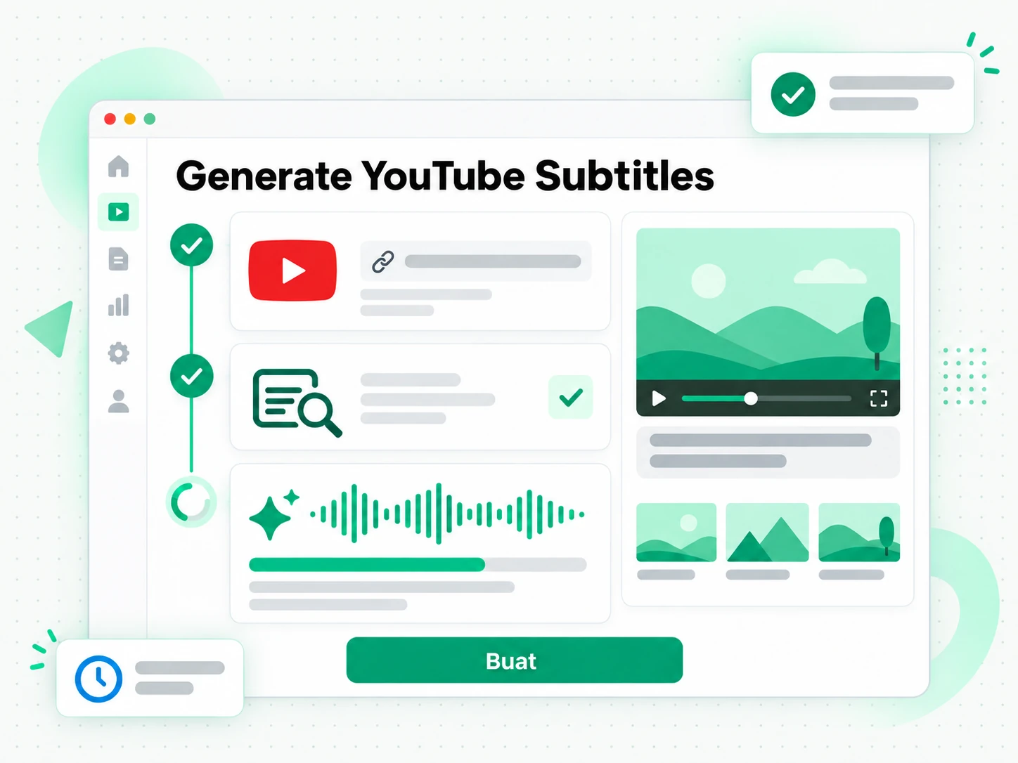 Generate YouTube Subtitles: menempel tautan YouTube ke pembuat subtitle
