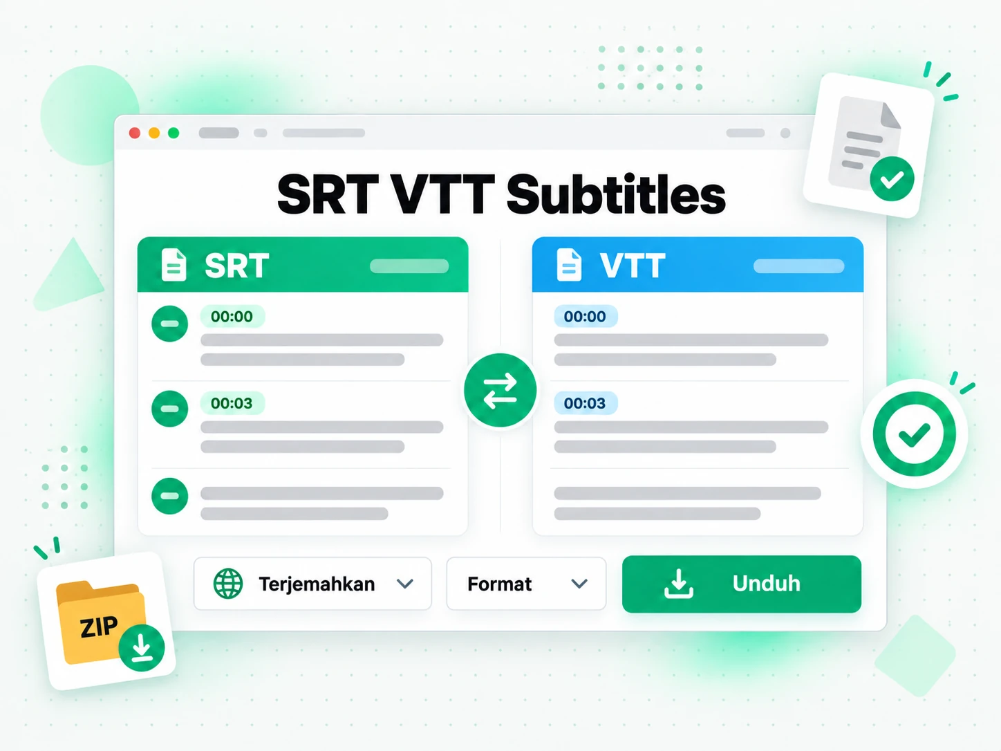 SRT VTT Subtitles: menerjemahkan dan mengekspor teks subtitle YouTube