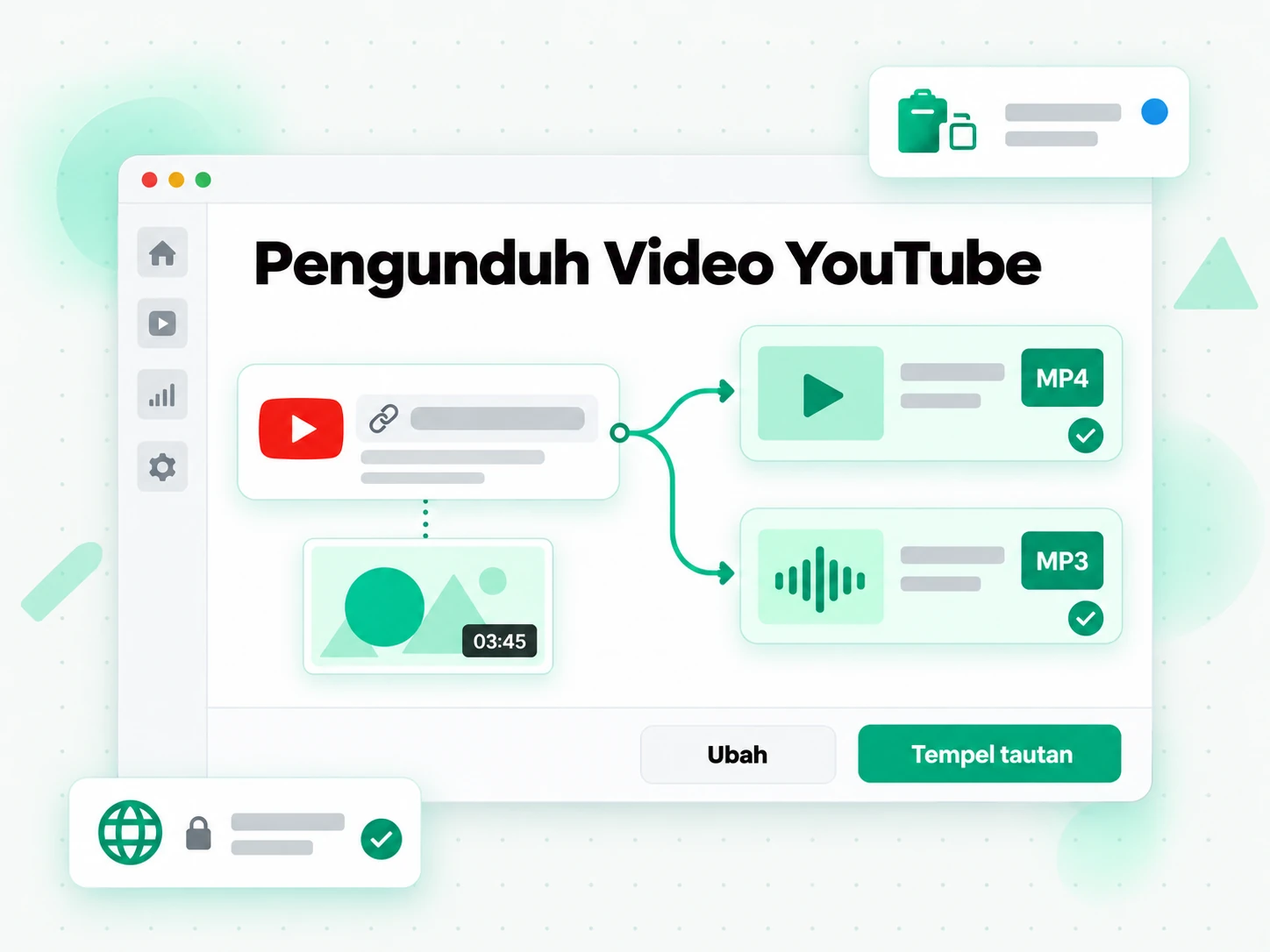 Pengunduh Video YouTube: menempel tautan YouTube ke pengunduh