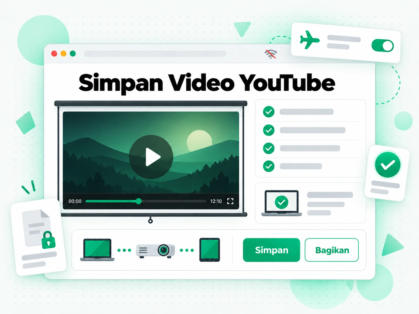 Simpan Video YouTube dipakai guru menyiapkan video berotorisasi untuk ditonton offline