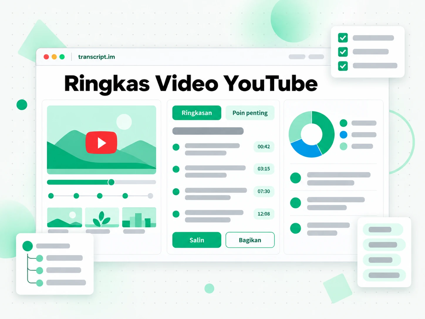 Ringkas Video YouTube menjadi poin-poin utama dengan AI