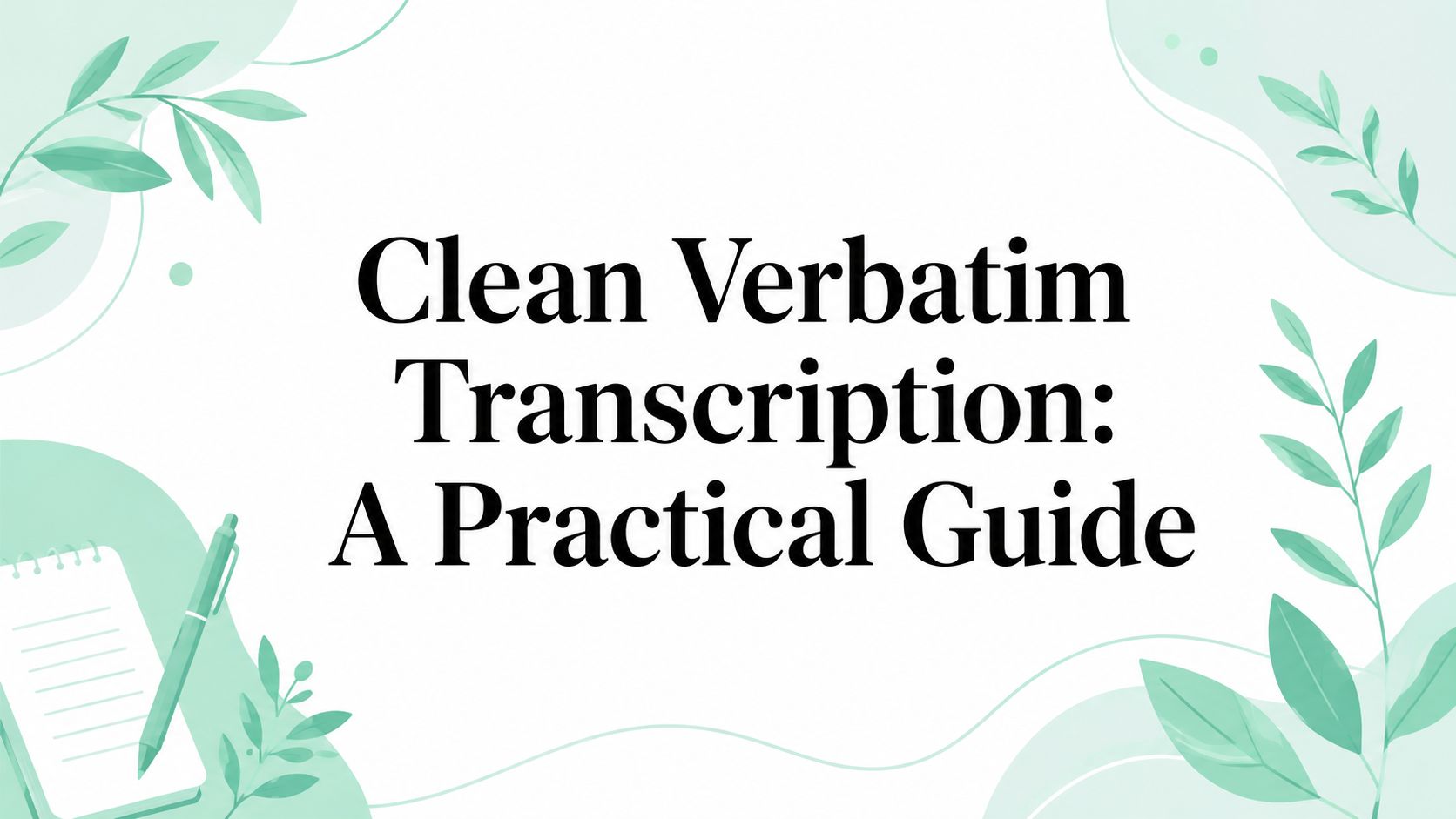 Clean Verbatim Transcription: A Practical Guide