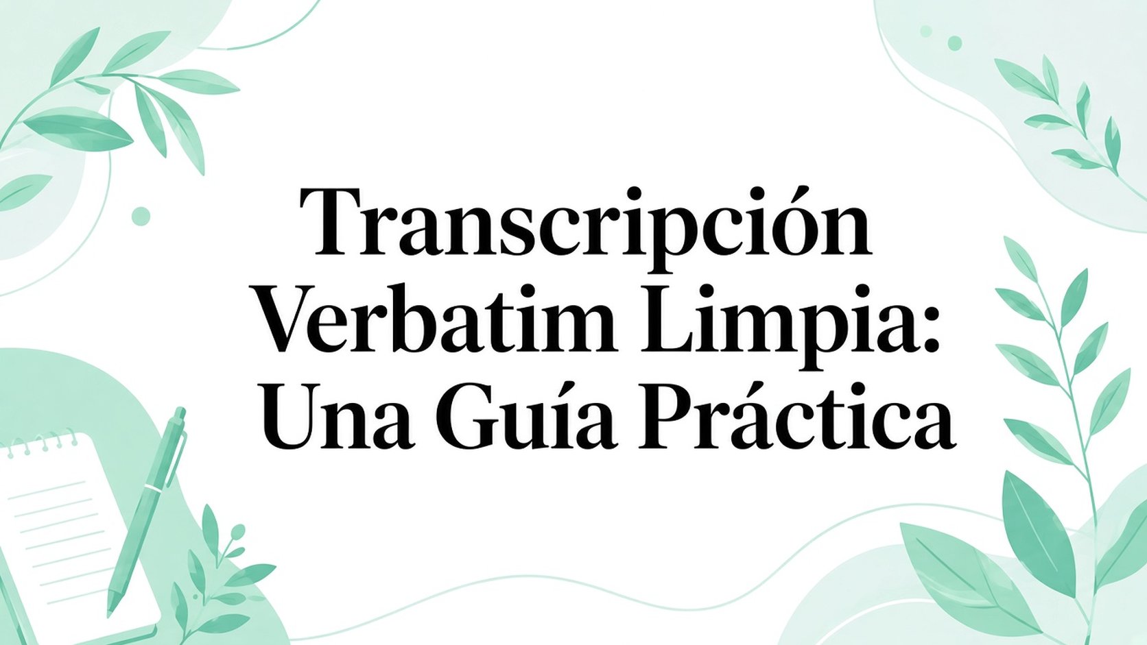 Transcripción literal limpia: Una guía práctica