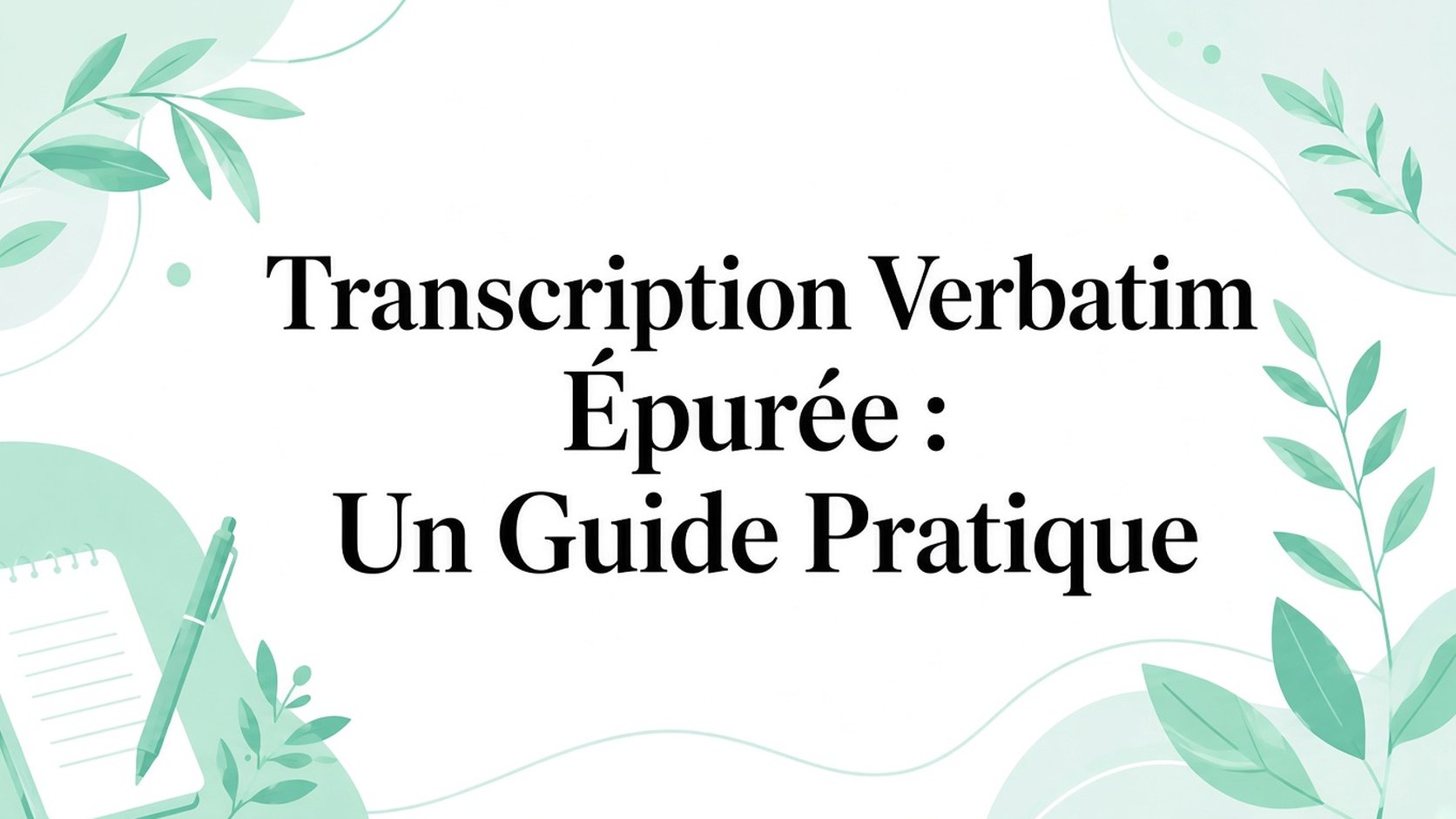 Transcription verbatim propre : guide pratique