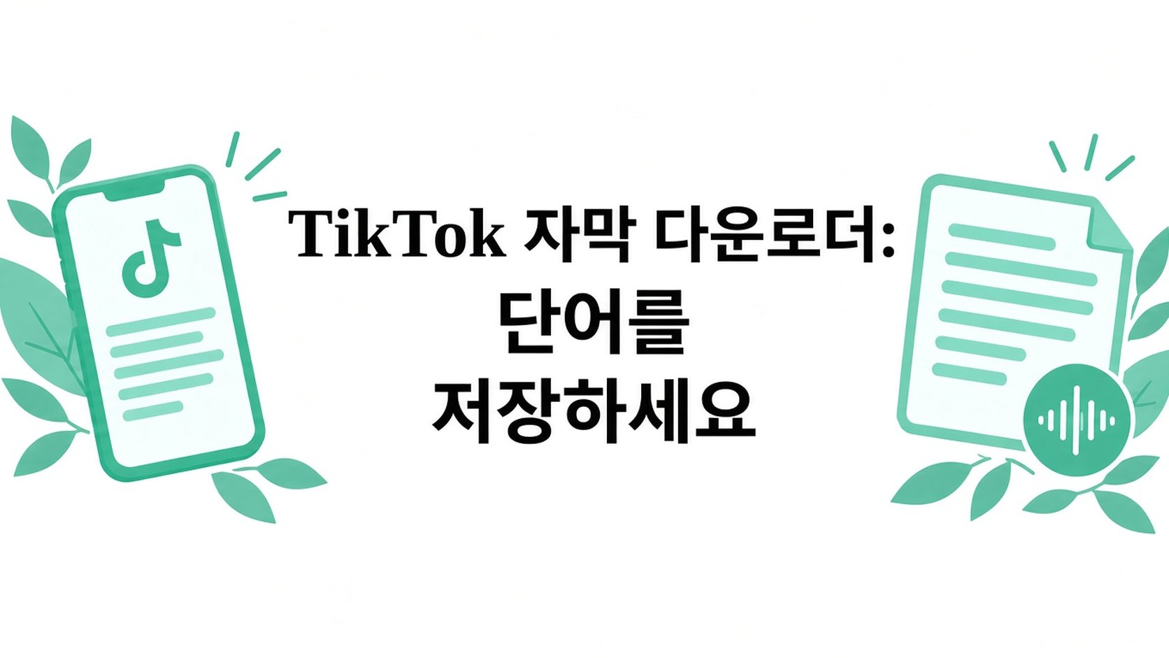틱톡 자막 추출 다운로더: 말을 파일로 저장