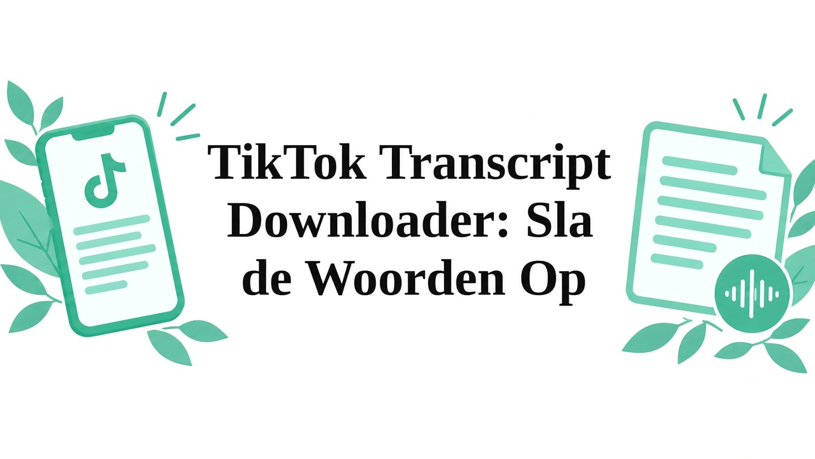TikTok transcript generator: sla gesproken tekst op