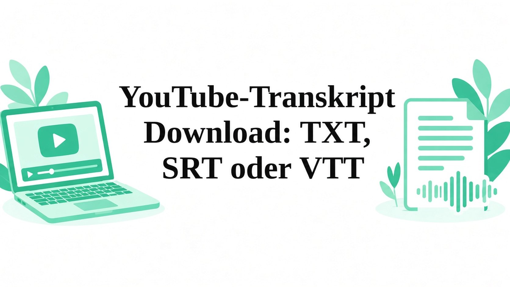 YouTube Transkript herunterladen: TXT, SRT oder VTT
