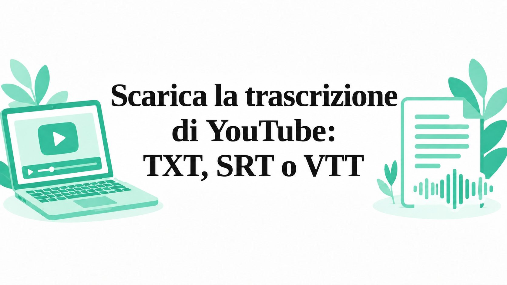 Scarica la trascrizione video YouTube: TXT, SRT o VTT