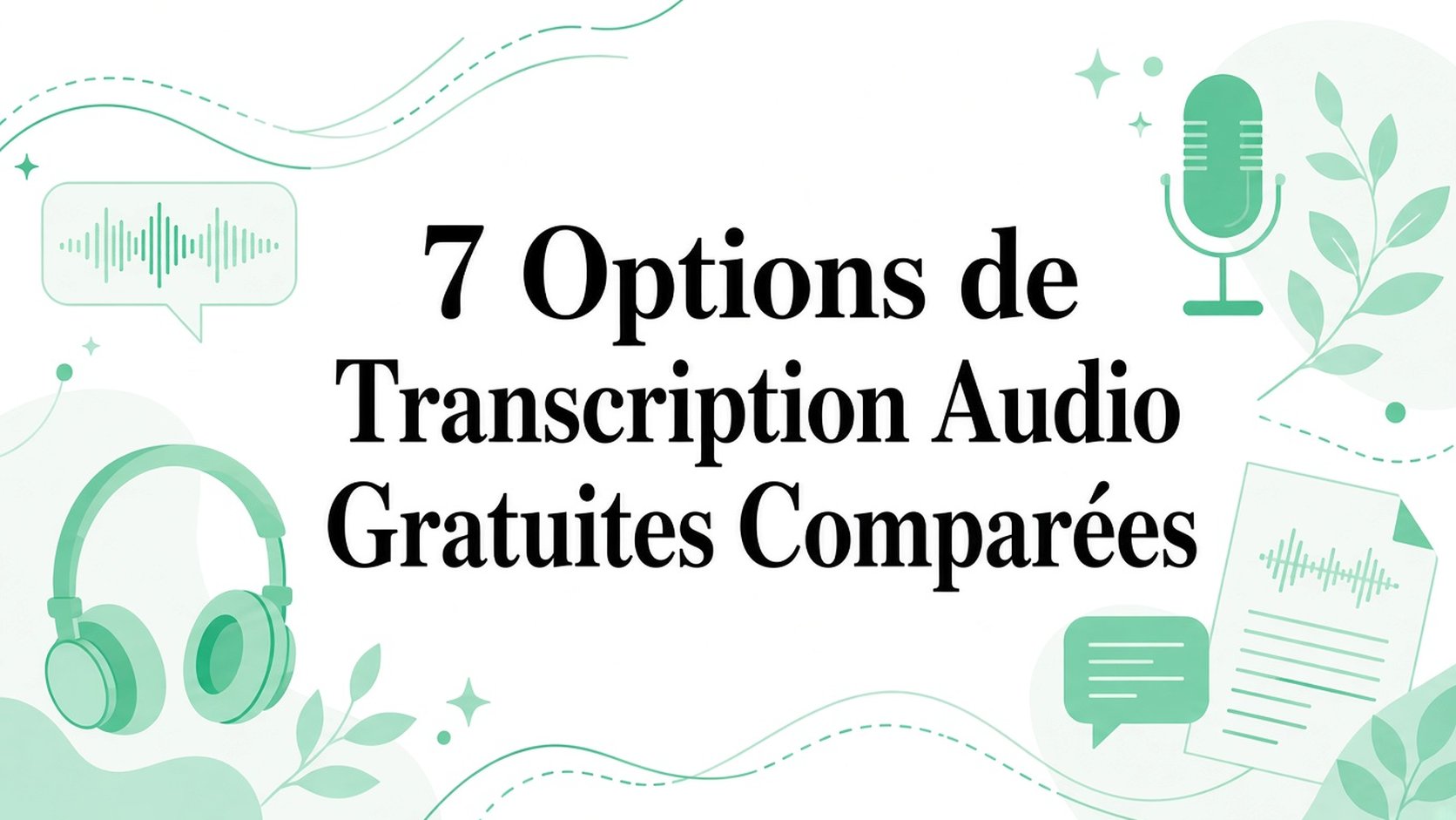 Comparaison de 7 options gratuites de transcription audio