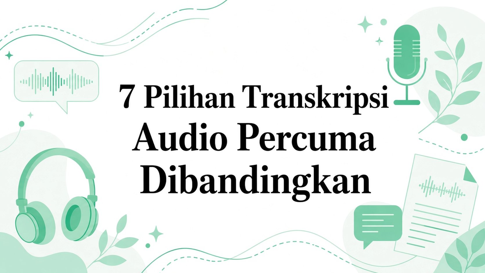 7 pilihan transkrip audio percuma dibandingkan