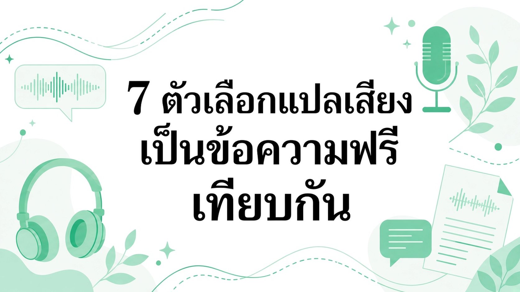 เปรียบเทียบ 7 ตัวเลือกถอดเสียงเป็นข้อความฟรี