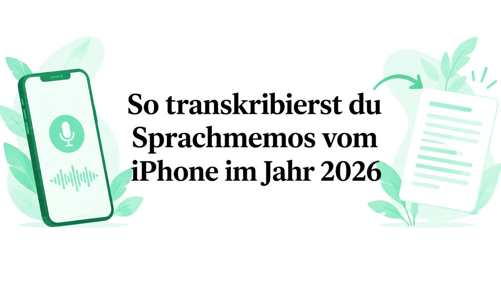 So transkribieren Sie Sprachnotizen vom iPhone im Jahr 2026