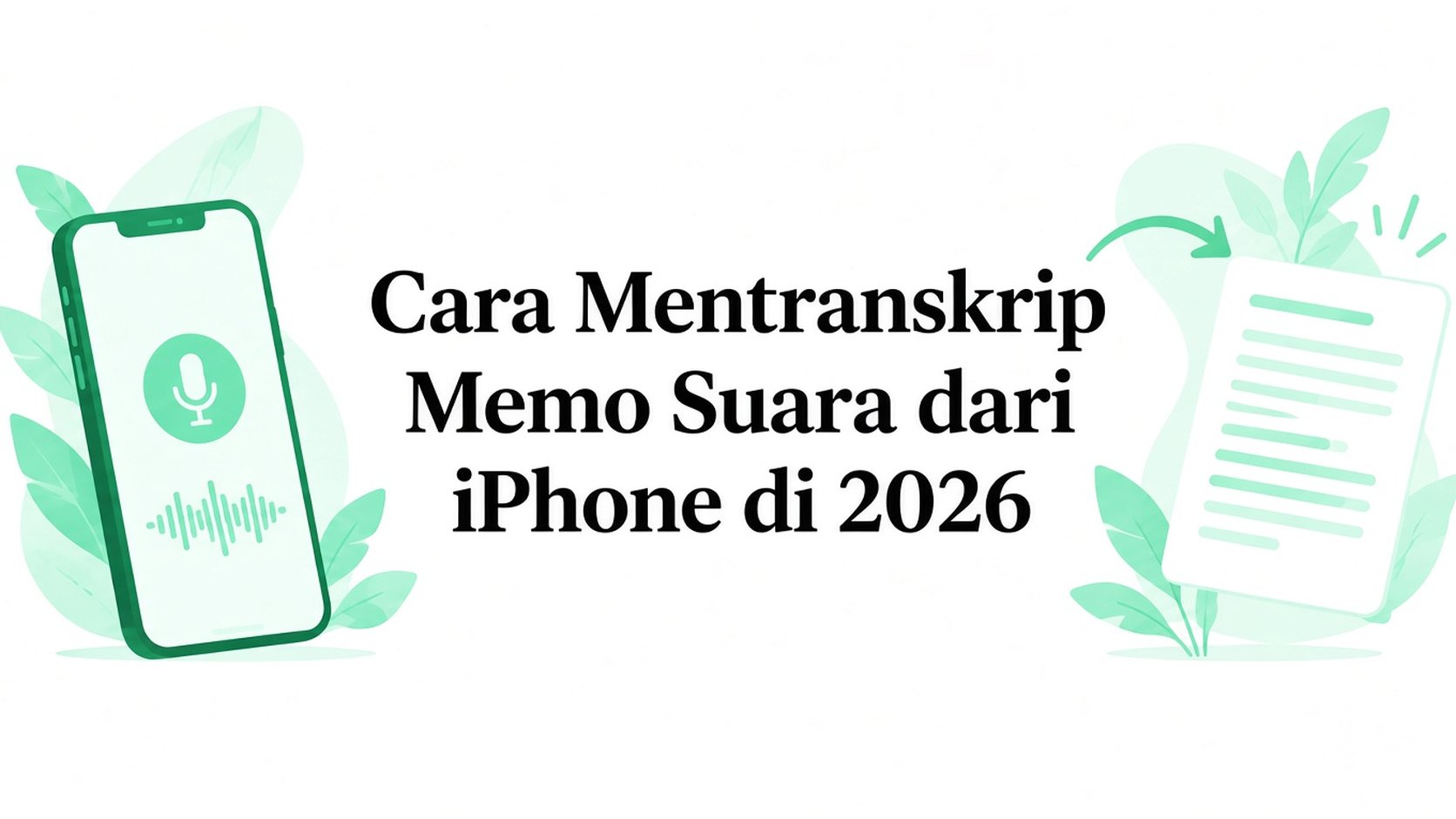 Cara transkrip suara ke teks dari Memo Suara iPhone 2026