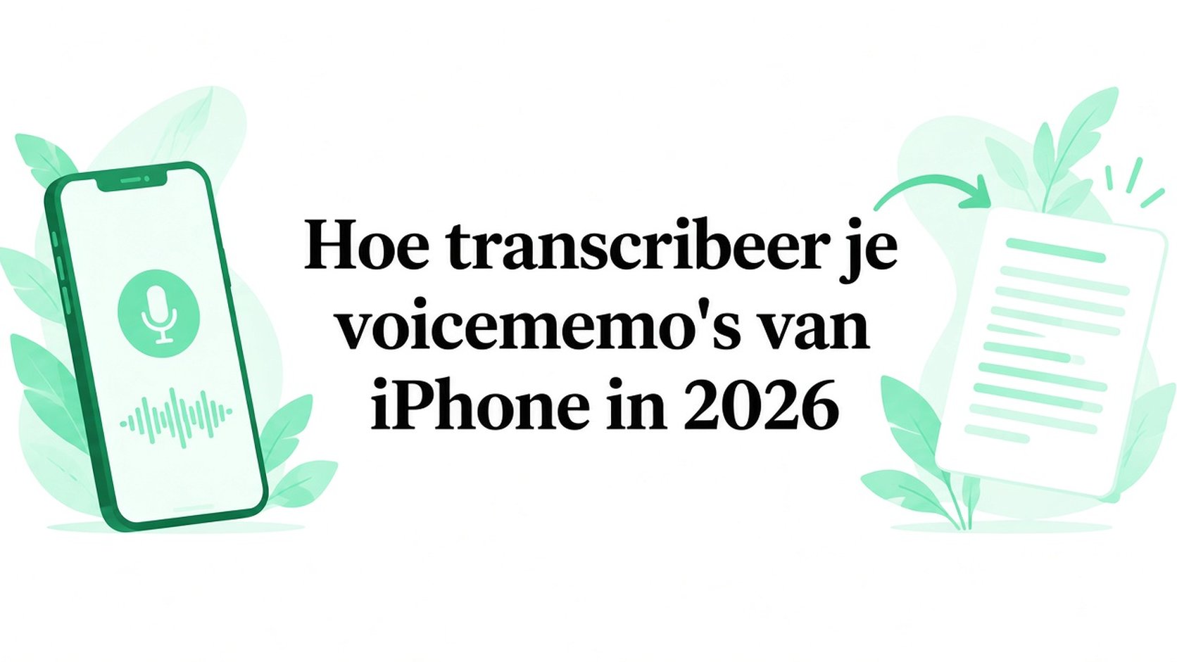 Spraakmemo naar tekst: iPhone-memo's transcriberen in 2026