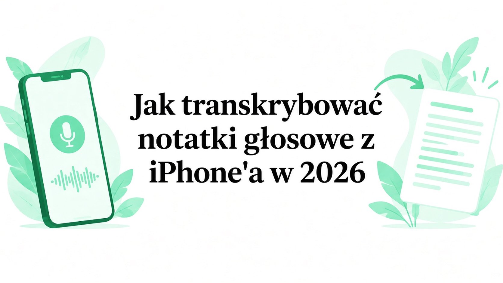 Jak transkrybować notatki głosowe z iPhone'a na tekst w 2026 roku