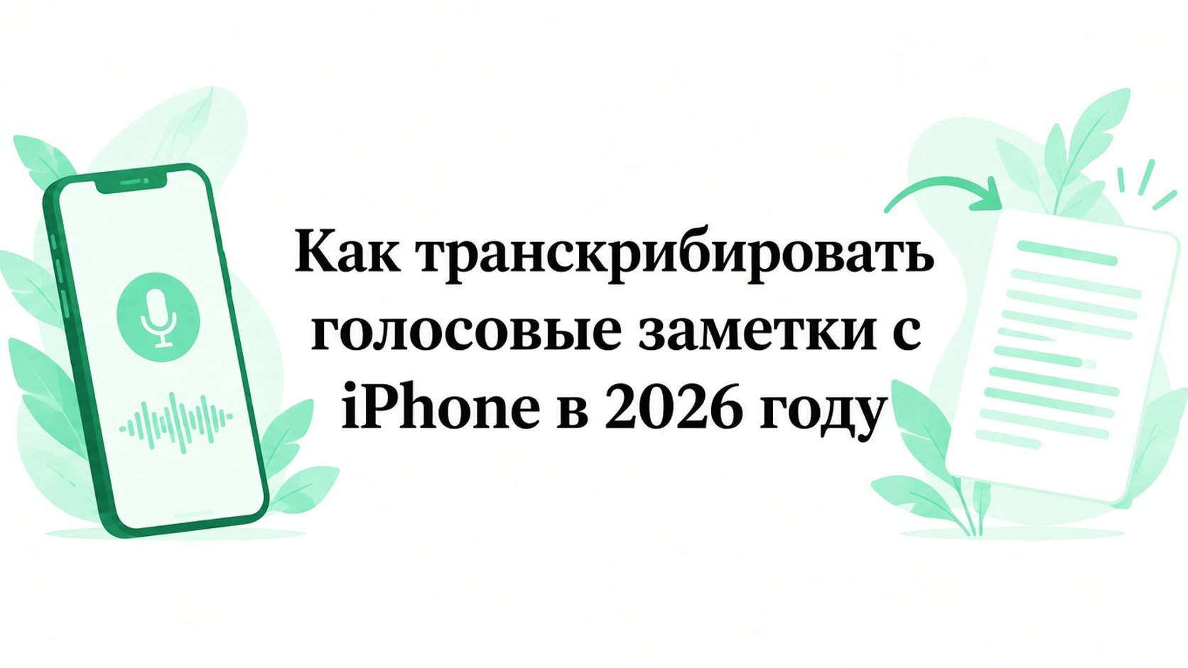 Как транскрибировать голосовые заметки с iPhone в 2026 году