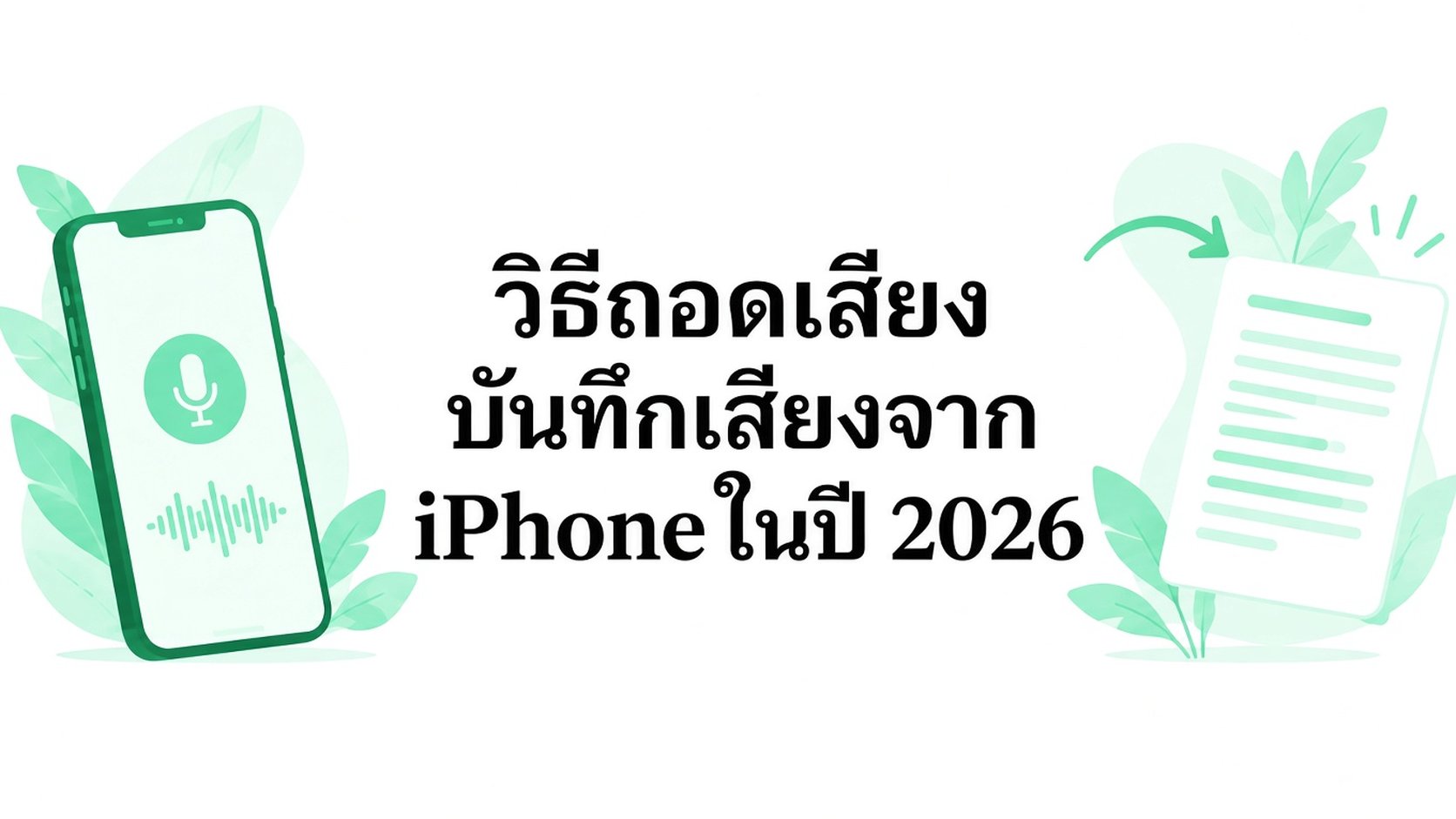 วิธีถอดความบันทึกเสียงจาก iPhone เป็นข้อความในปี 2026