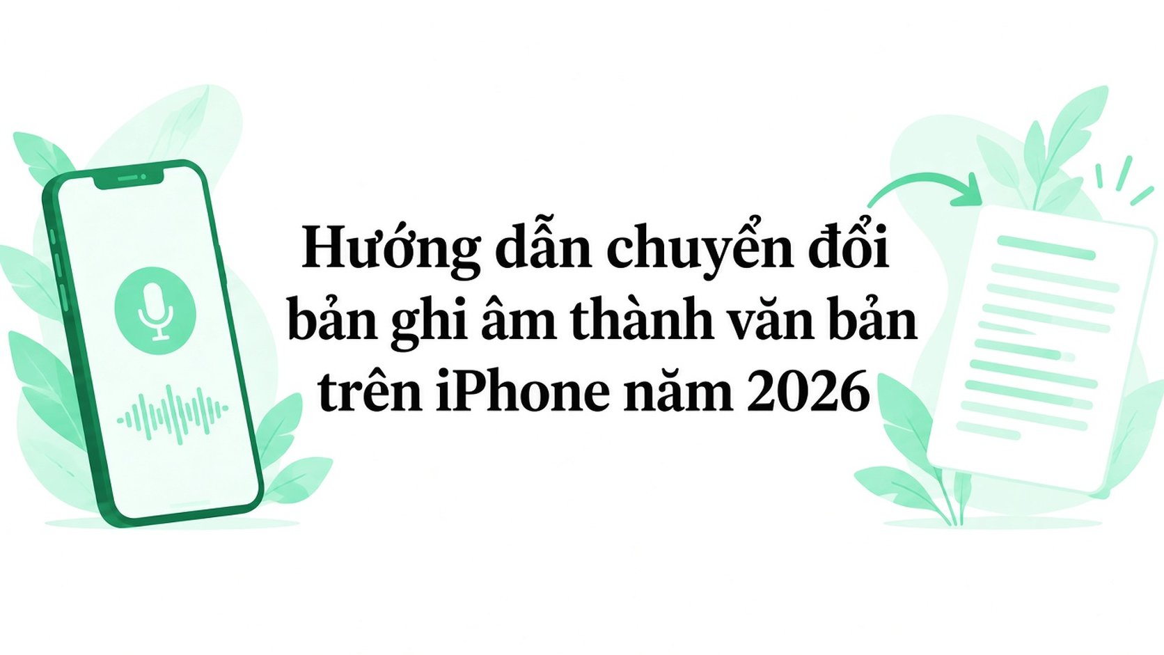 Cách chuyển ghi âm Voice Memos trên iPhone thành văn bản năm 2026