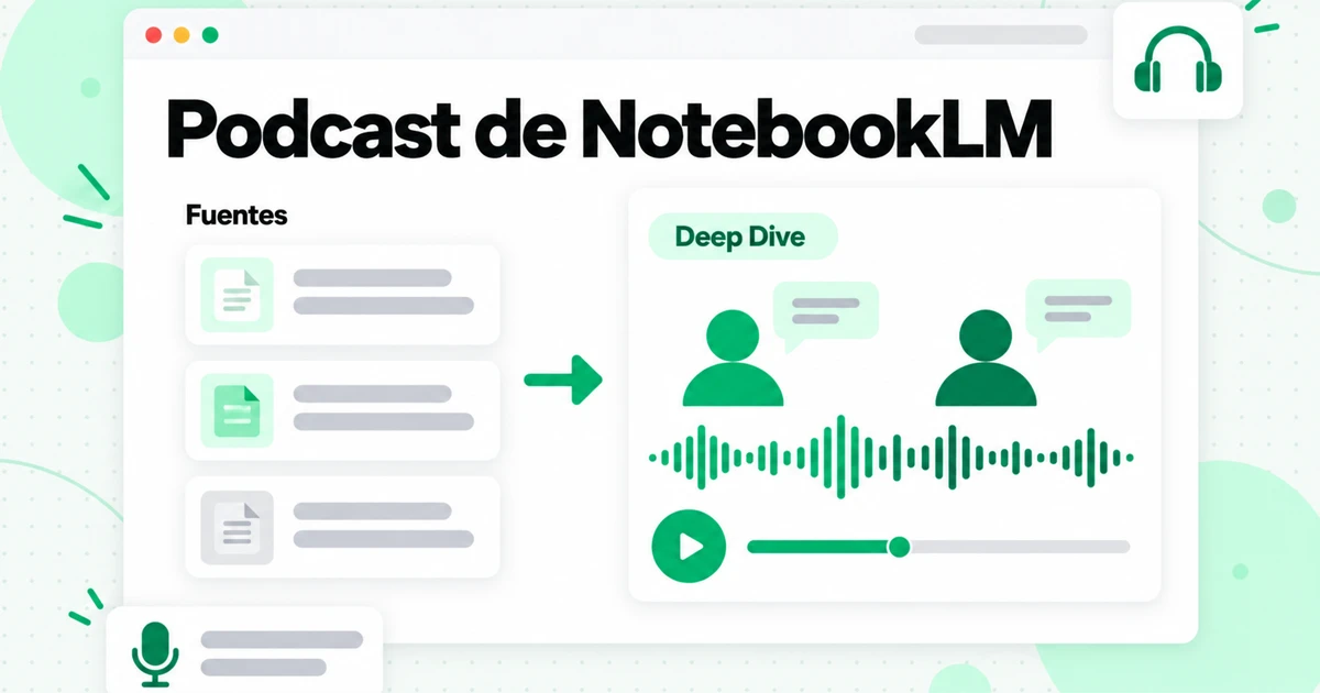 Podcast de NotebookLM: audio, video y mapas mentales