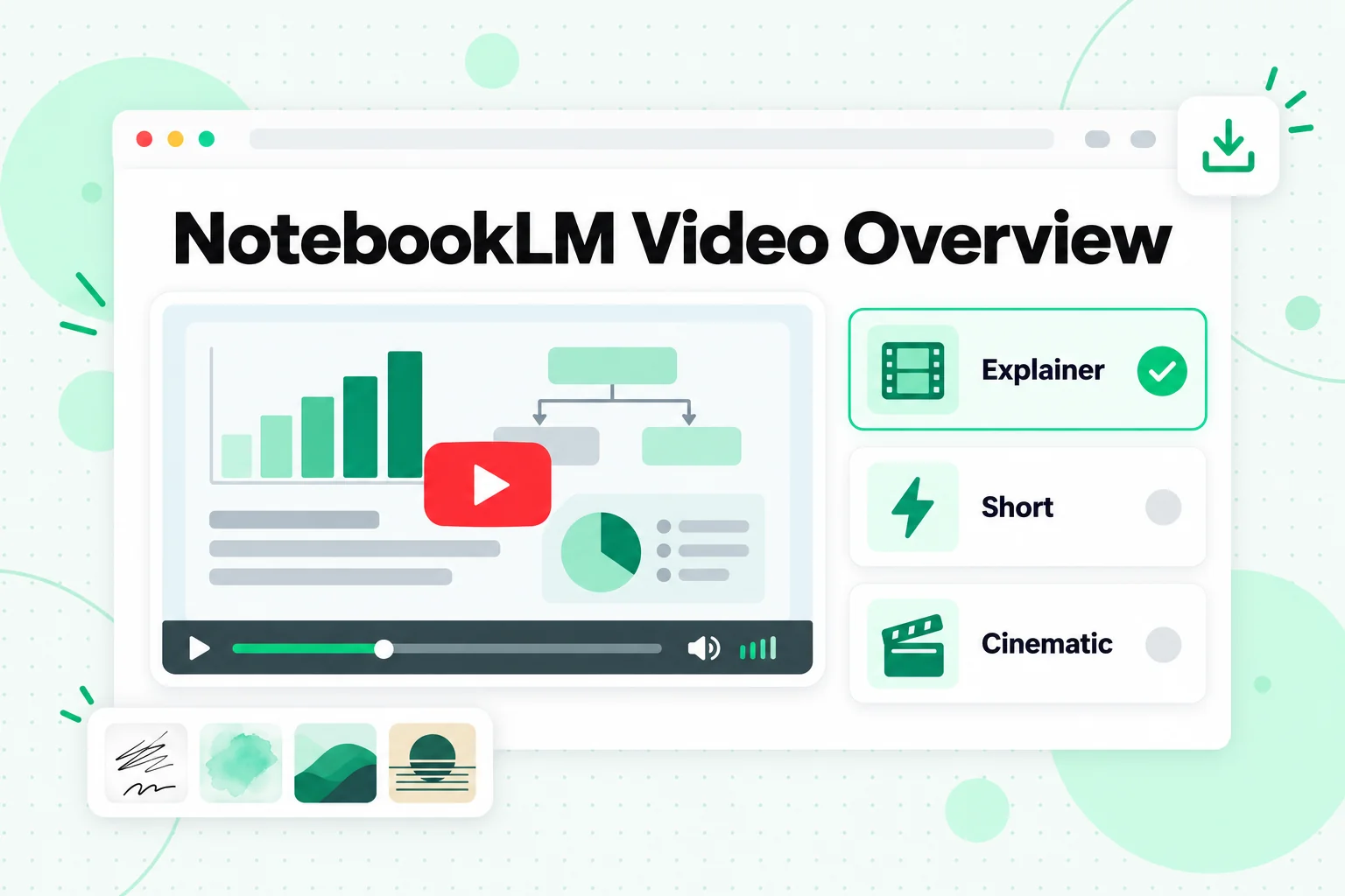 NotebookLM Video Overview: a narrated slide video with Explainer, Short and Cinematic formats