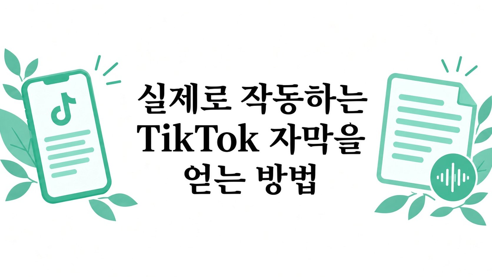 실제로 작동하는 TikTok transcript를 얻는 방법