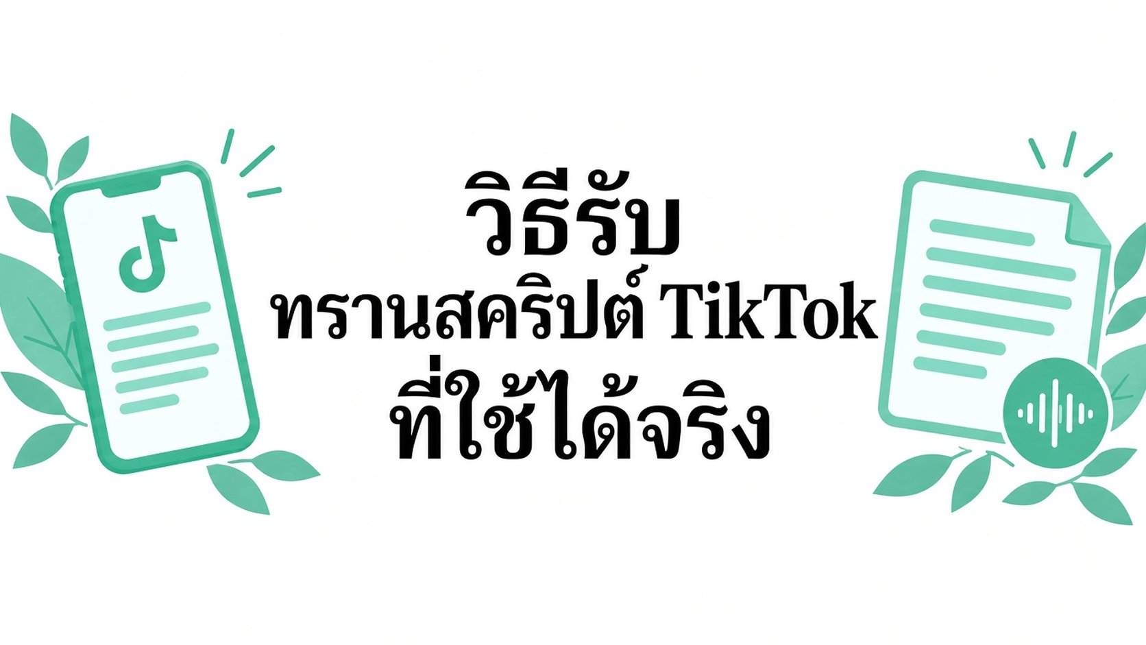 วิธีดึงทรานสคริปต์ TikTok ที่ใช้งานได้จริง