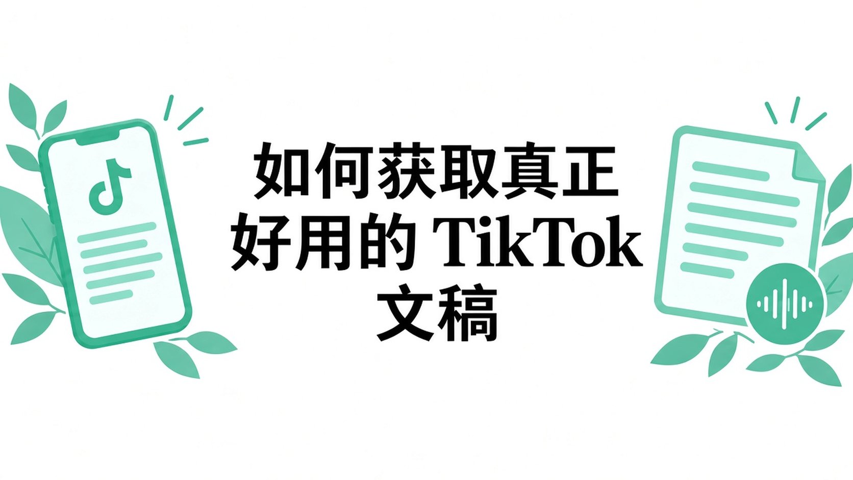 如何获取真正可用的 TikTok 转录文本