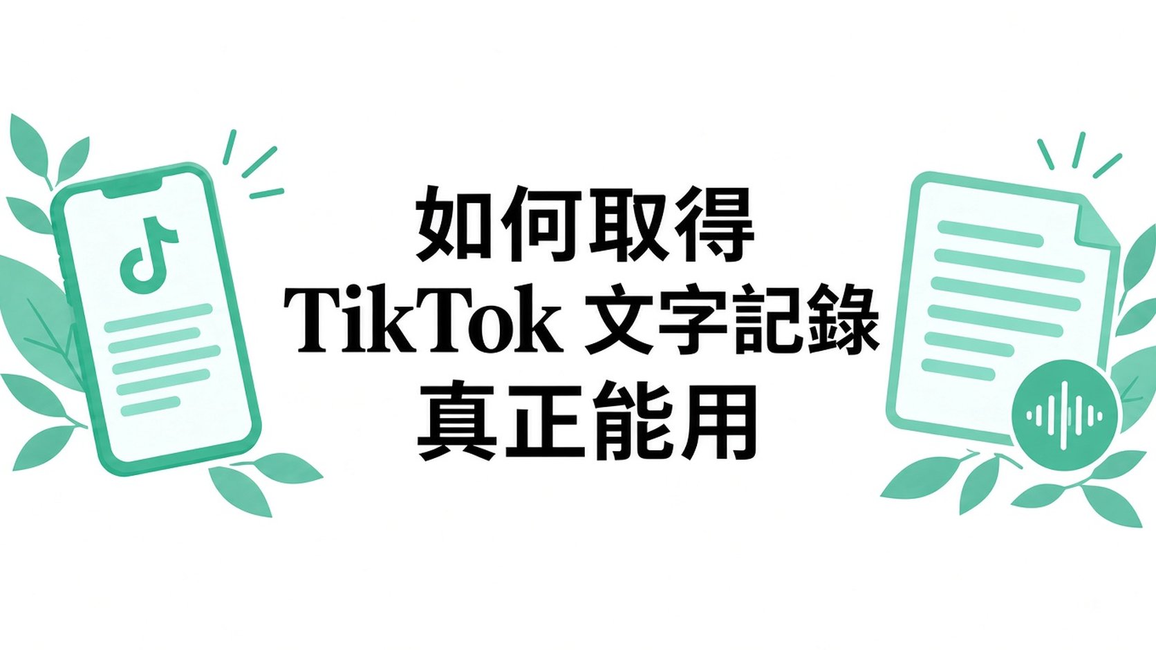 如何取得真正可用的 TikTok 逐字稿