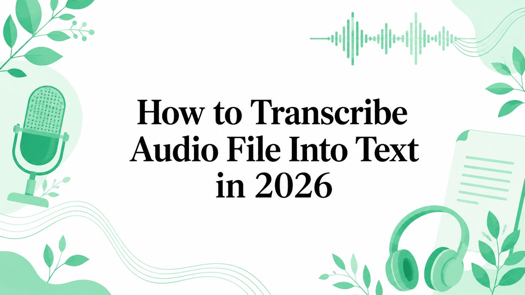 How to Transcribe Audio File Into Text in 2026