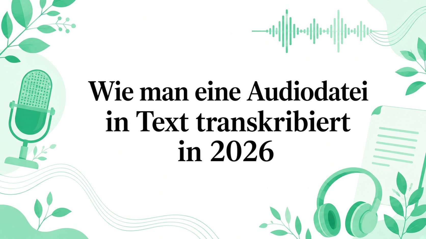 So transkribieren Sie eine Audiodatei im Jahr 2026 in Text