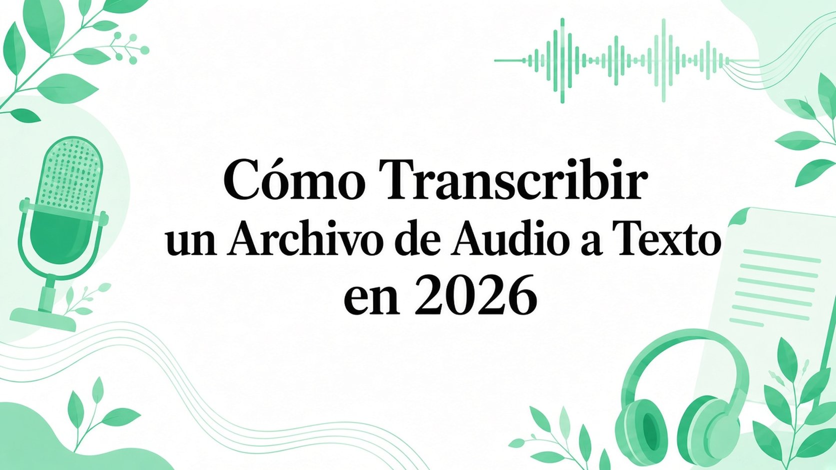 Cómo transcribir un archivo de audio a texto en 2026