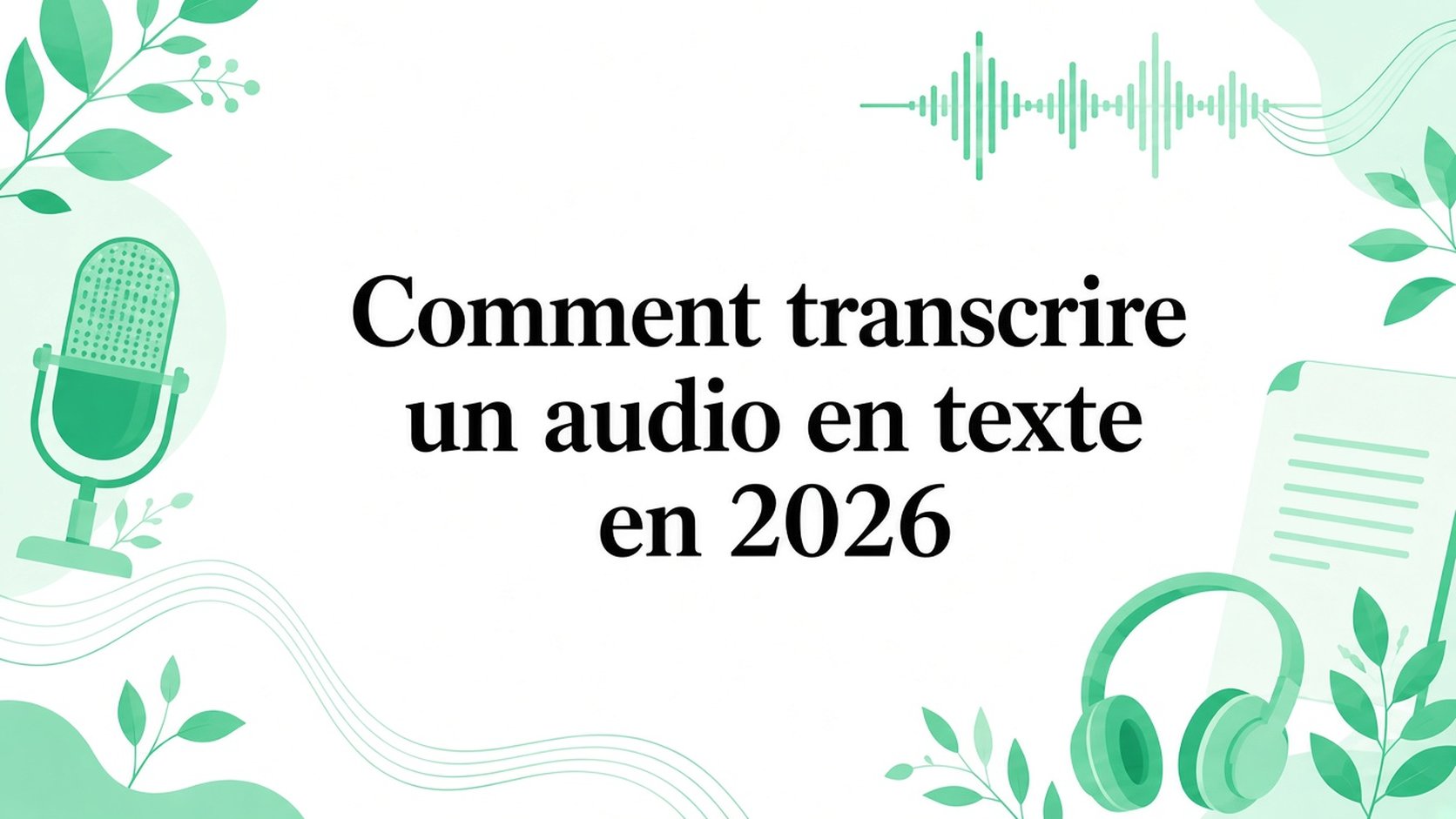 Comment transcrire un fichier audio en texte en 2026