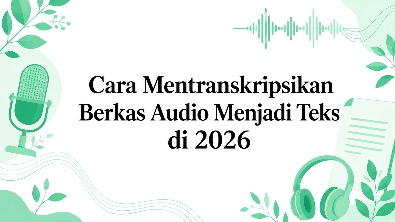 Cara Transkripsi File Audio ke Teks pada 2026