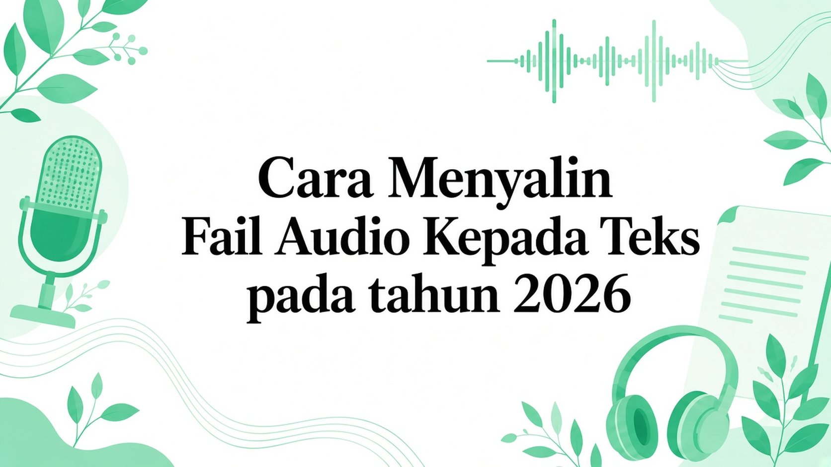Cara Buat Transkrip Audio ke Teks pada 2026