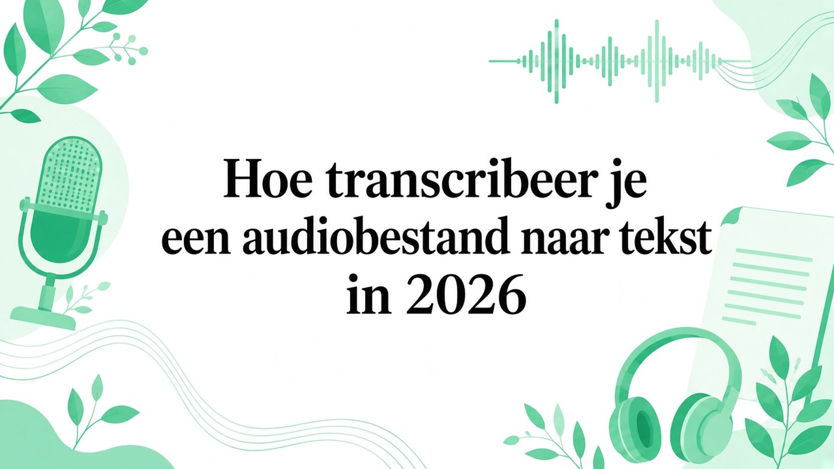 Audio transcriberen: hoe u een audiobestand naar tekst omzet in 2026