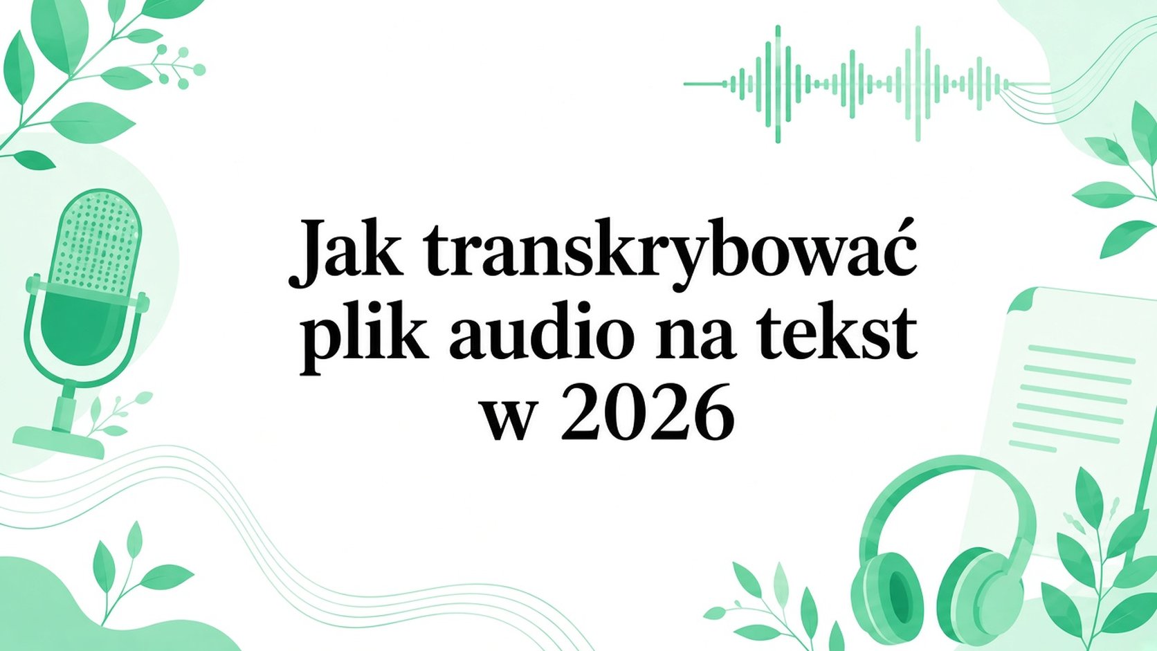 Transkrypcja audio na tekst: jak zrobić to w 2026 roku