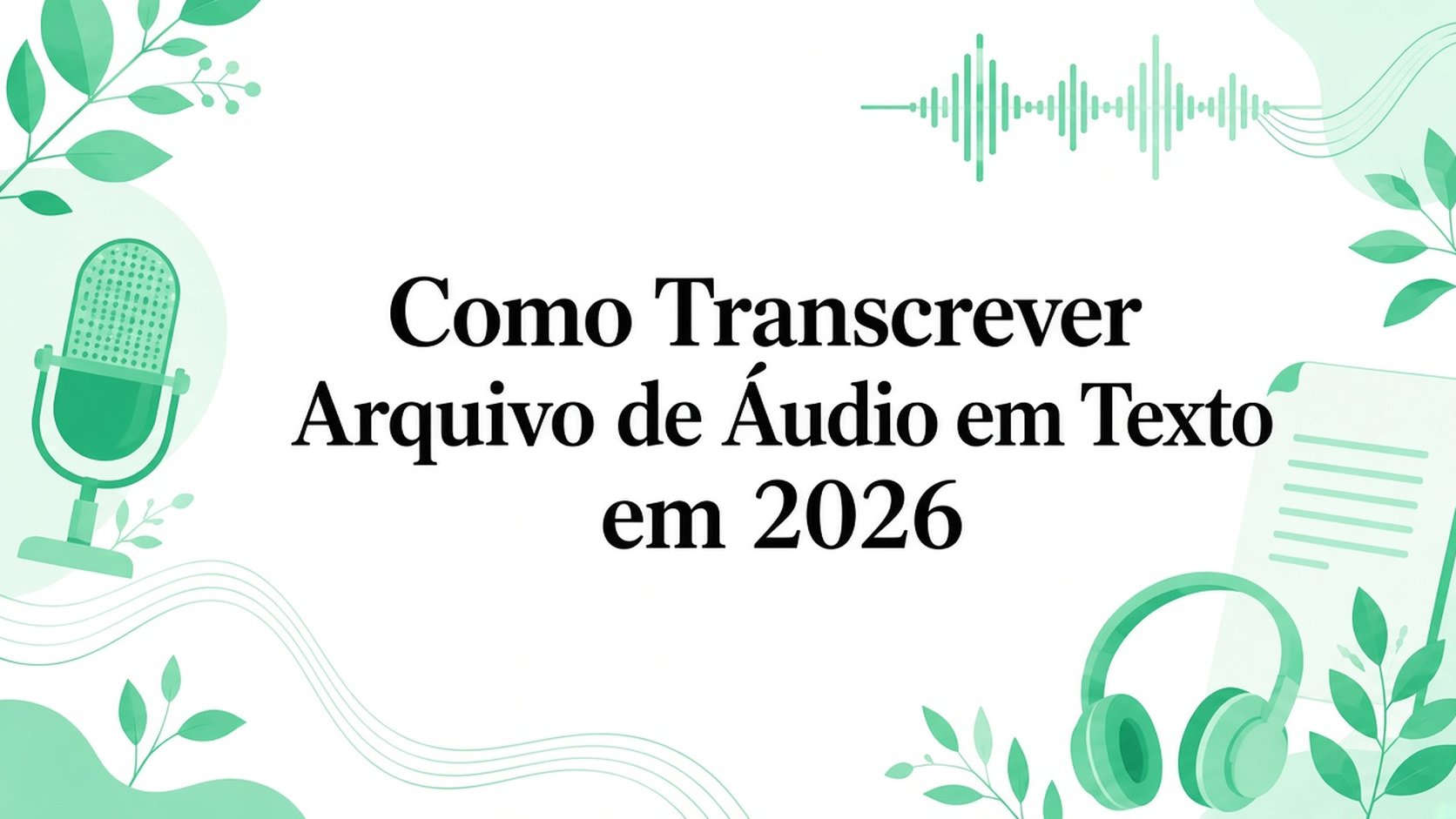 Como Transcrever um Arquivo de Áudio em Texto em 2026