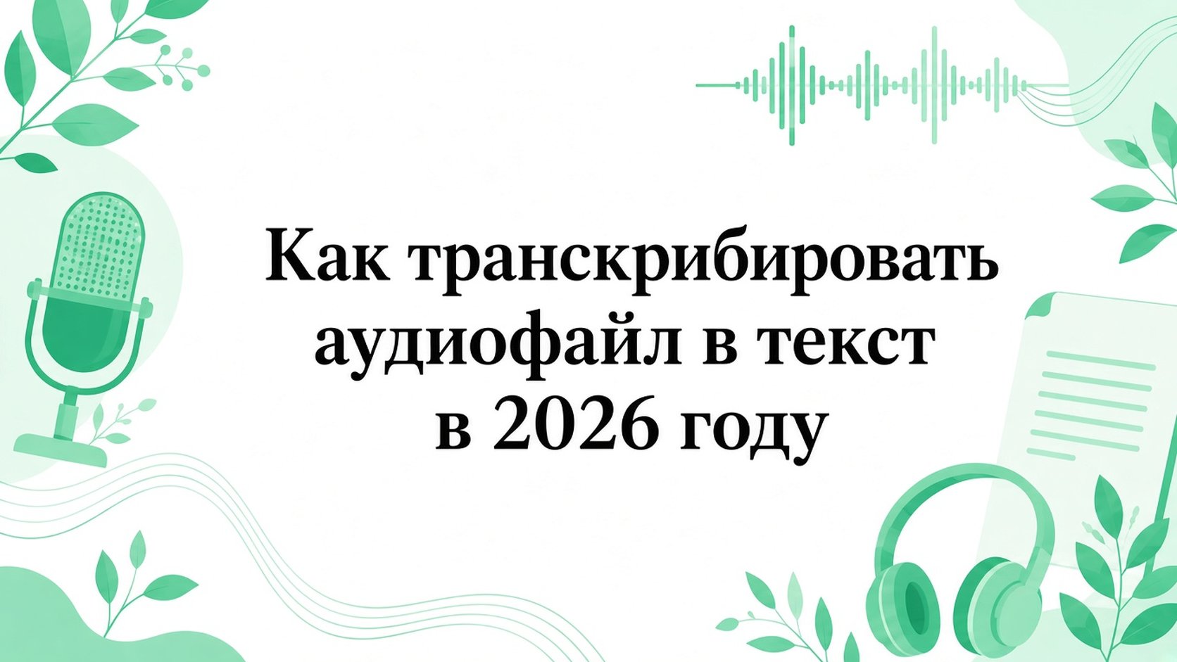 Расшифровка аудио в текст: как это сделать в 2026 году