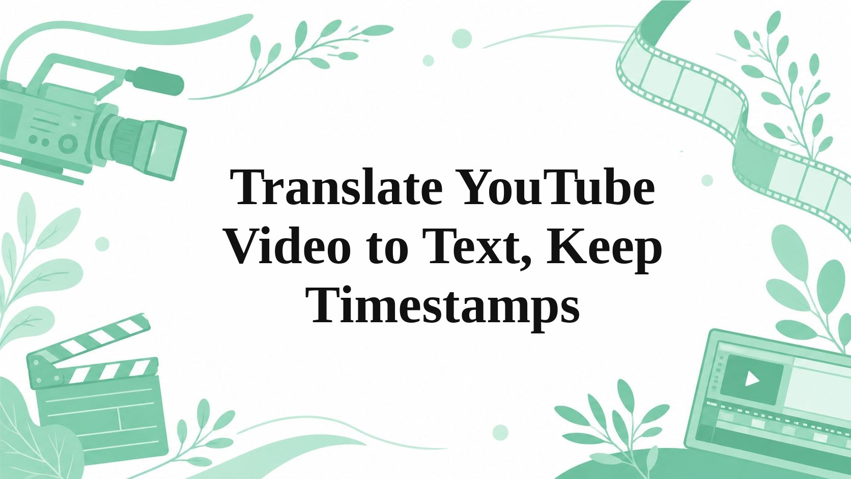 Translate YouTube Video to Text, Keep Timestamps