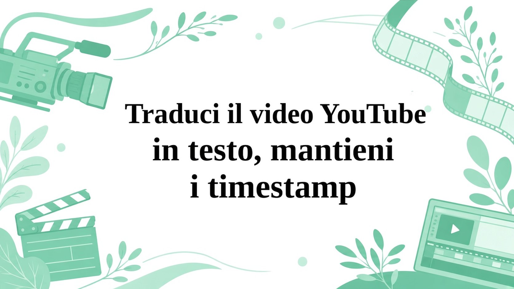 Trascrizione video YouTube: traduci con timestamp