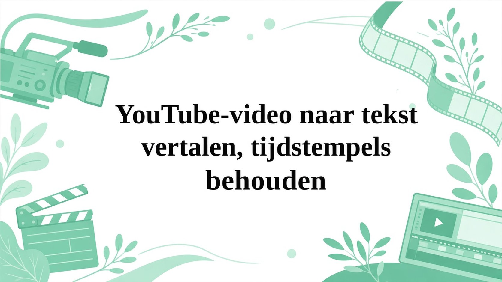 YouTube transcript generator: video naar tekst vertalen
