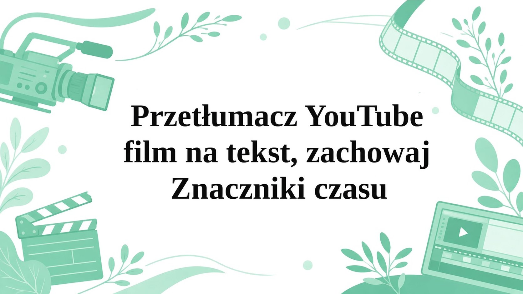 Transkrypcja z YouTube: tłumacz wideo na tekst z czasem